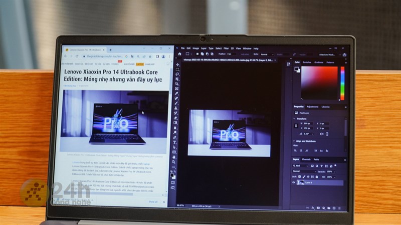 Mình hoàn toàn có thể sử dụng Lenovo IdeaPad Slim 3 cho tác vụ chỉnh sửa Photoshop cơ bản luôn.