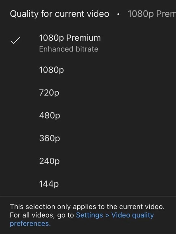 YouTube thử nghiệm tính năng 1080p Premium