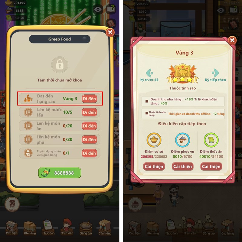 Cách mở shipper trong Tiệm Lẩu Đường Hạnh Phúc