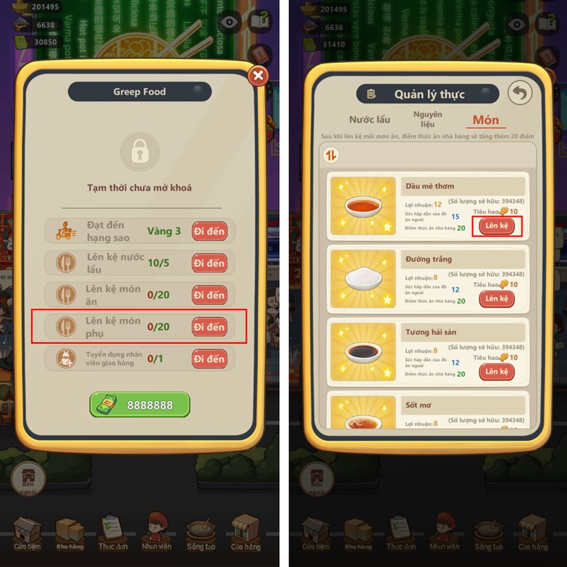 Cách mở shipper trong Tiệm Lẩu Đường Hạnh Phúc