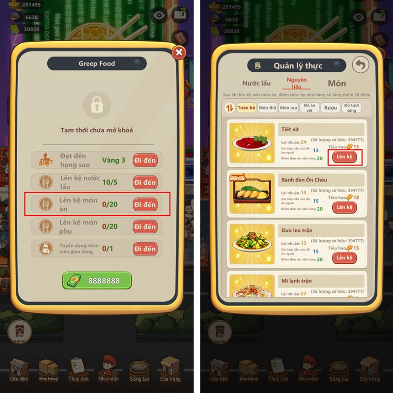 Cách mở shipper trong Tiệm Lẩu Đường Hạnh Phúc