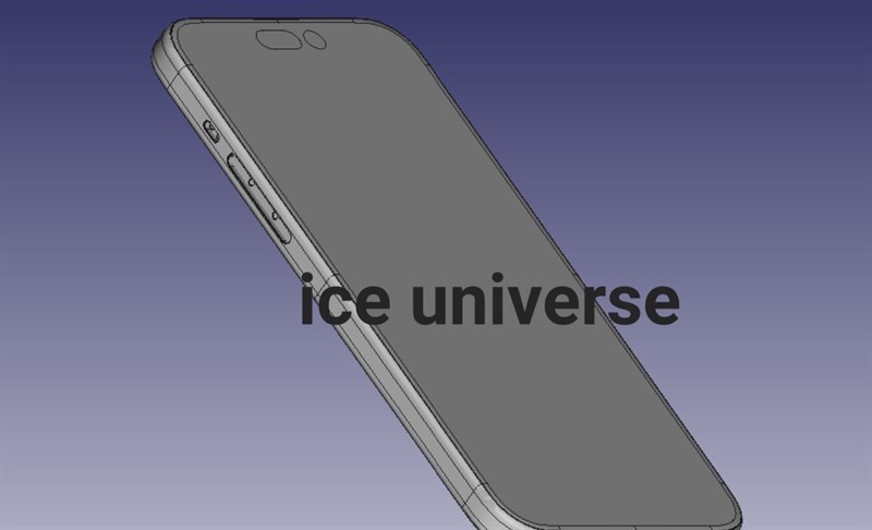 Ảnh CAD iPhone 15 Pro Max được Ice Universe chia sẻ
