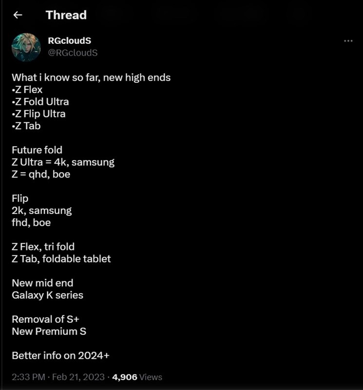 Bài đăng trên Twitter của RGcloudS Bài đăng trên Twitter của RGcloudS