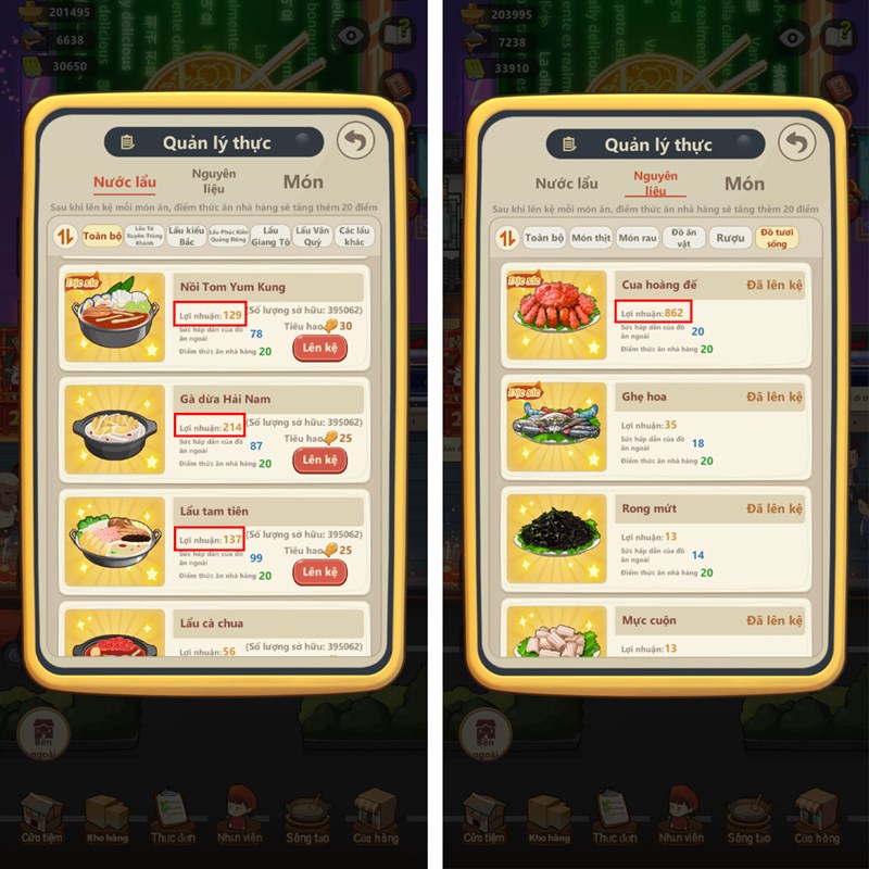 Cách tăng tiền đơn hàng trong chế độ shipper Tiệm Lẩu Đường Hạnh Phúc