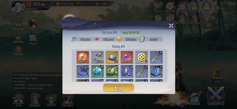 Cách nhận Tu Vi và Đột phá đơn trong Võ Lâm Nhàn Hiệp