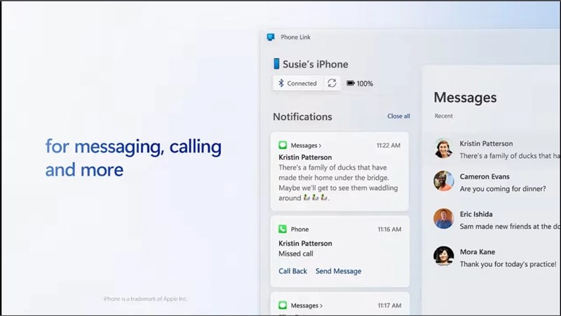 Người dùng iPhone đã có thể gửi tin nhắn bằng iMessage trên Windows 11