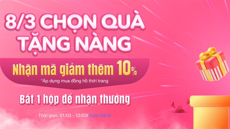 Hướng dẫn chơi minigame 8/3 tại Thế Giới Di Động