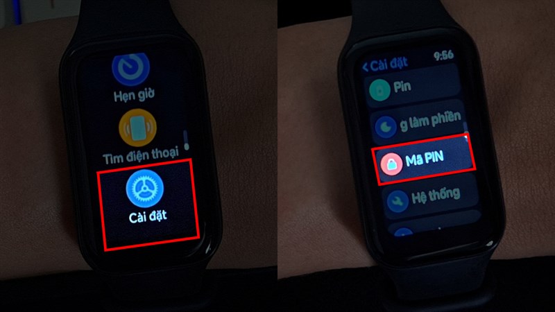 Cách đặt mã pin cho Redmi Smart Band 2