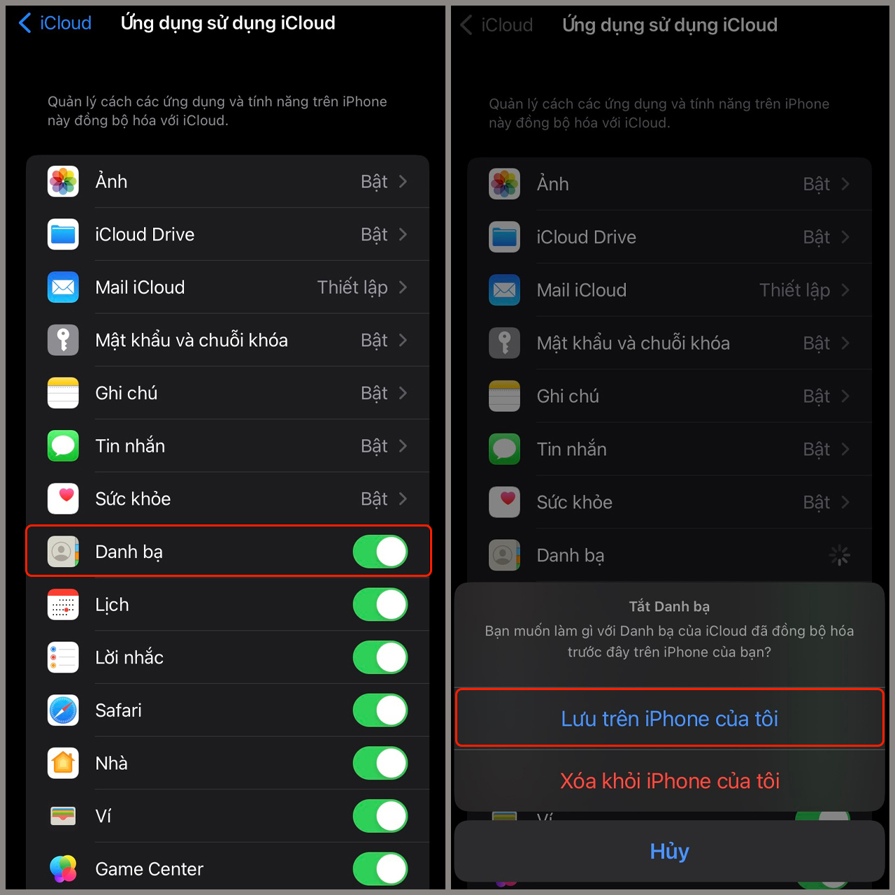 Cách đồng bộ iCloud trên 2 iPhone