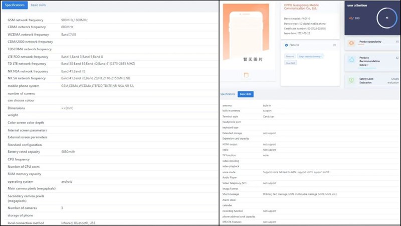Rò rỉ trên các trang chứng nhận uy tín của mẫu OPPO Find X6 Pro Dimension Edition