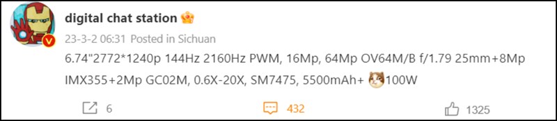 Bài đăng của Digital Chat Station trên Weibo Bài đăng của Digital Chat Station trên Weibo