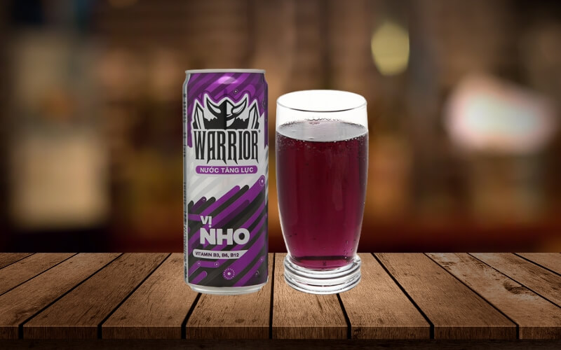 Warrior vị nho mới có hương vị rất ngon và thơm mát