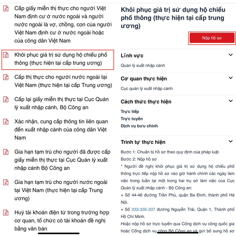 Cách khôi phục giá trị sử dụng hộ chiếu phổ thông Cách khôi phục giá trị sử dụng hộ chiếu phổ thông