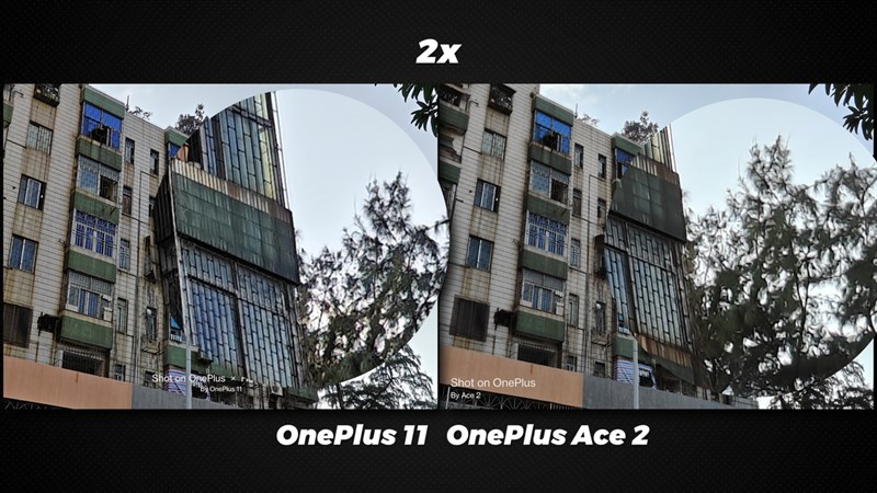 So sánh ảnh chụp bởi OnePlus Ace 2 và OnePlus 11 với độ thu phóng 2x