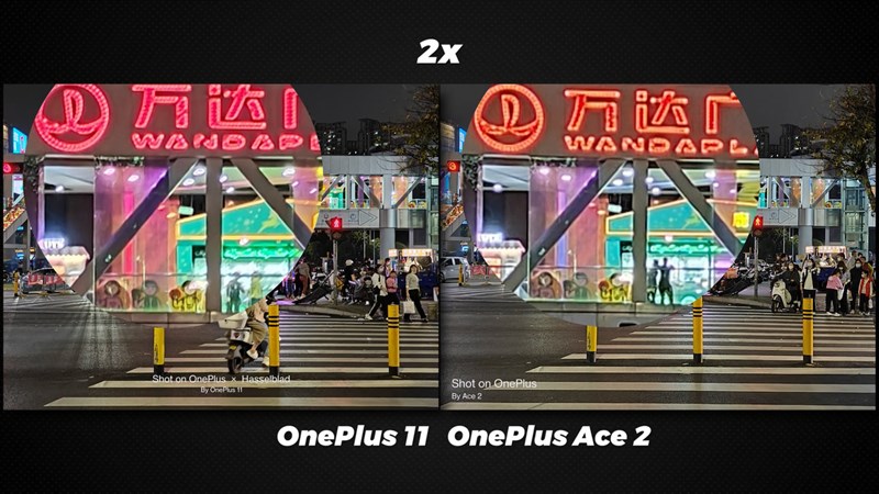 So sánh ảnh chụp bởi OnePlus Ace 2 và OnePlus 11 với độ thu phóng 2x