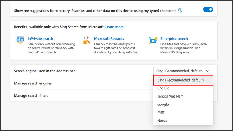 Cách cài đặt Bing AI làm mặc định trên Edge
