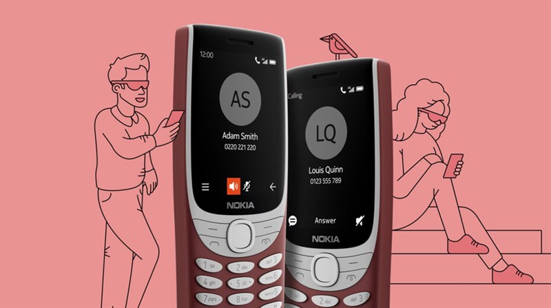 Nokia 8210 có viên pin cực trâu và còn hỗ trợ 2 sim 2 sóng