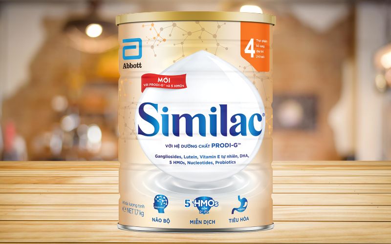 Sữa bột Similac 4 5G có phần bao bì thiết kế chắc chắn cùng nhiều dưỡng chất khác nhau