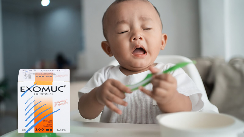 Các chỉ định của thuốc Exomuc cho trẻ sơ sinh