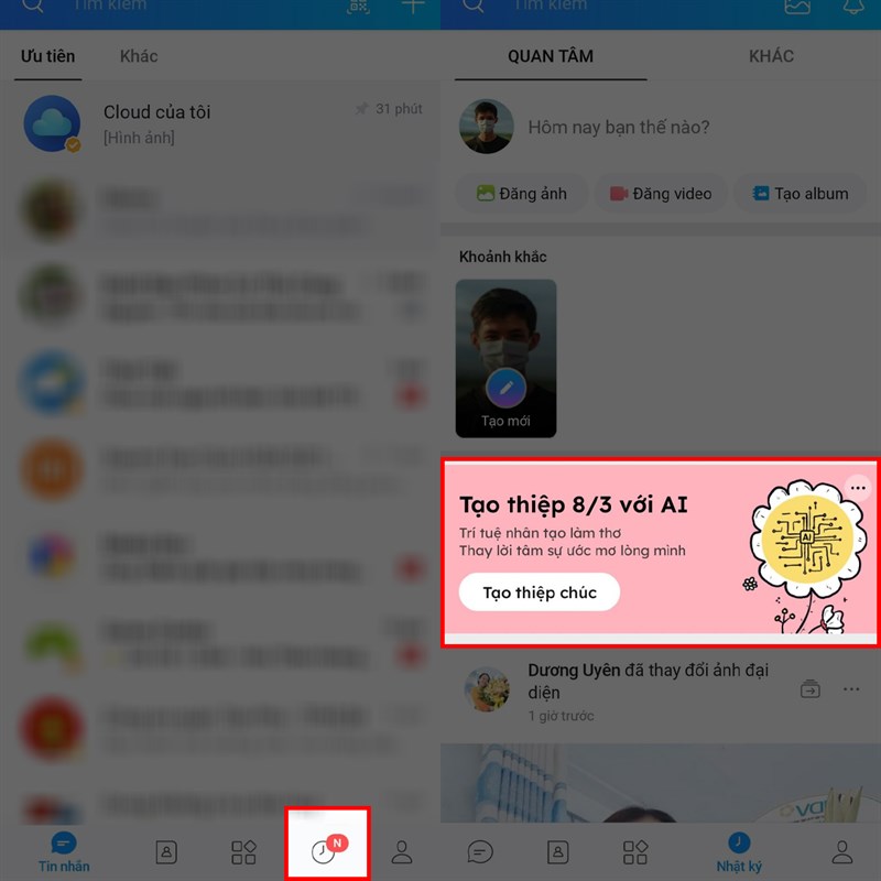 Hướng dẫn cách tạo thiệp 8/3 trên Zalo Hướng dẫn cách tạo thiệp 8/3 trên Zalo