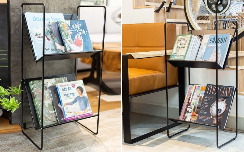 Store lids in magazine racks