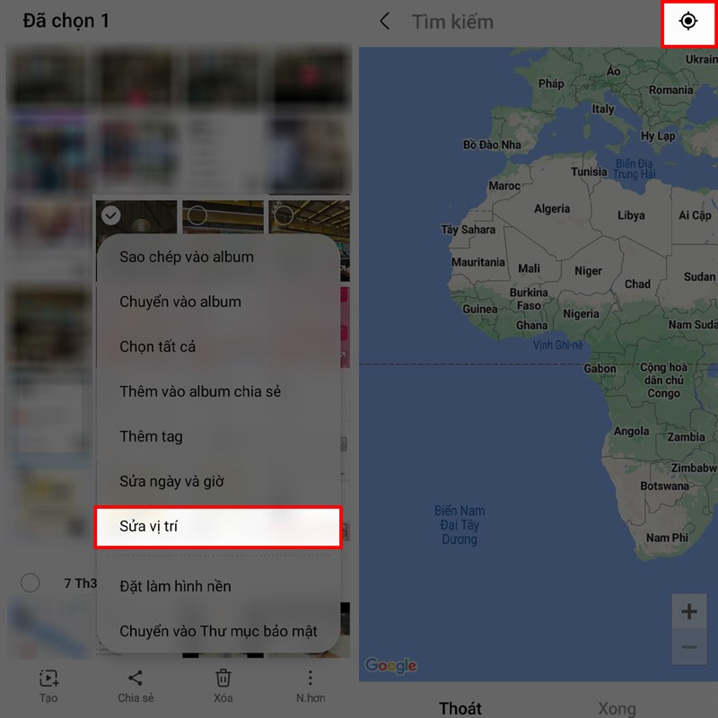 Cách sửa vị trí ảnh trên điện thoại Samsung