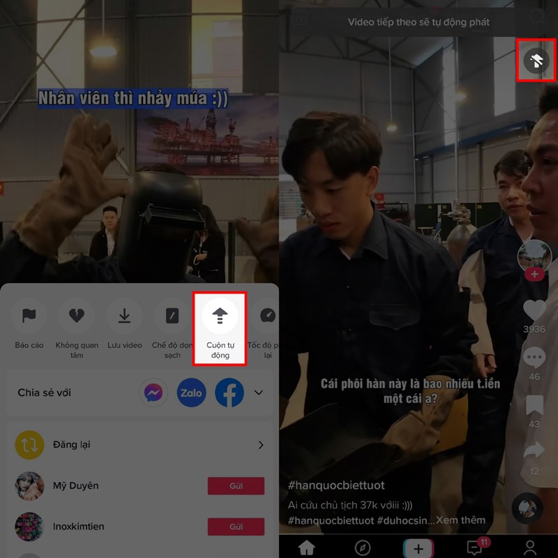 Cách bật chế độ tự động cuộn trên TikTok