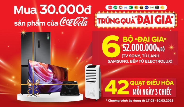 Cách chơi game trúng bộ quà 'Đại Gia' khi mua sản phẩm Coca Cola ở Bách hóa XANH