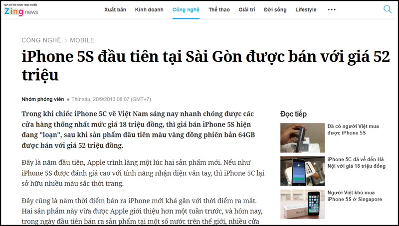 smartphone màu vàng