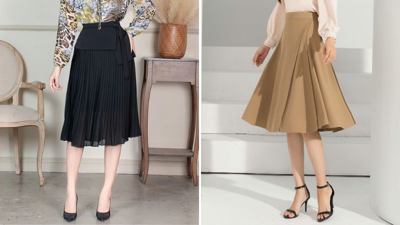10 kiểu chân váy xòe cho nữ công sở U30 - Báo Khánh Hòa điện tử