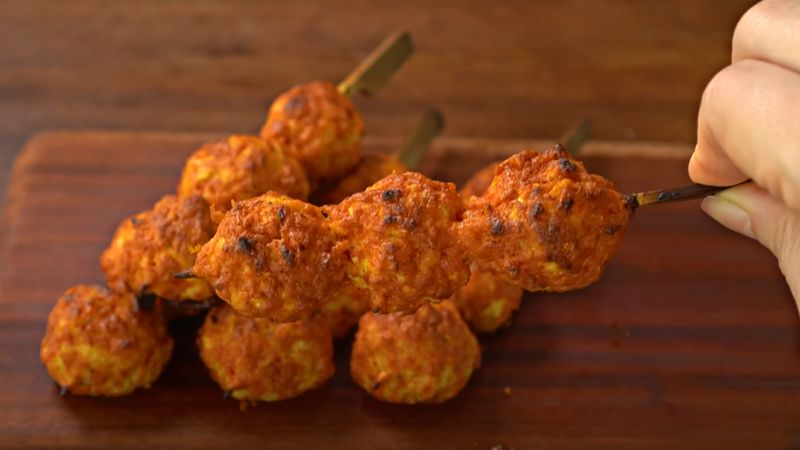Instructions on how to make tandoori chicken nuggets, delicious and delicious