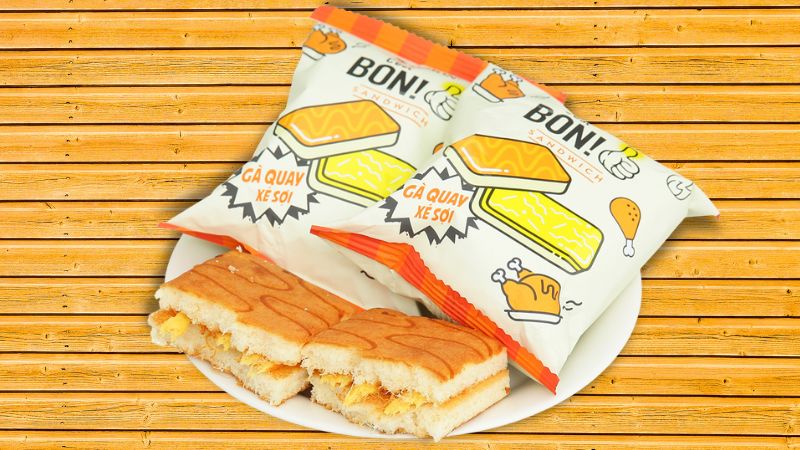 Bảo quản bánh sandwich gà quay xé sợi Orion C'est Bon