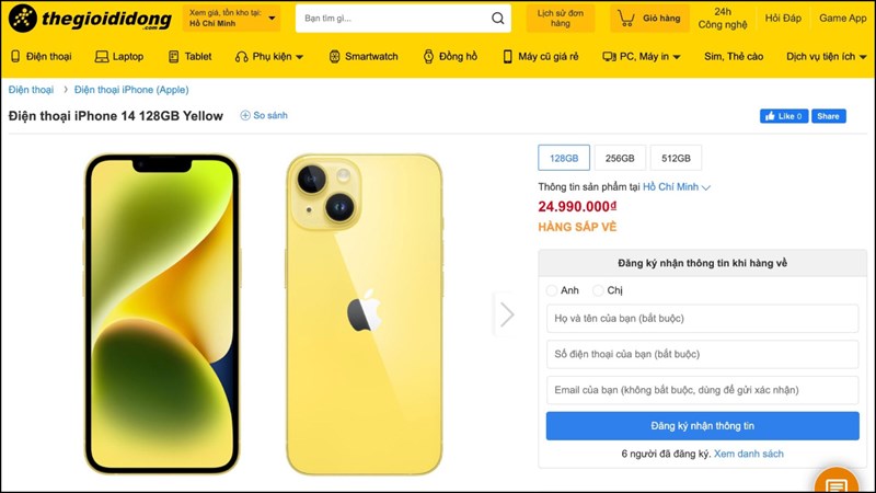 iPhone 14 và iPhone 14 Plus hiện trạng thái sắp về hàng tại Thế Giới Di Động iPhone 14 và iPhone 14 Plus hiện trạng thái sắp về hàng tại Thế Giới Di Động