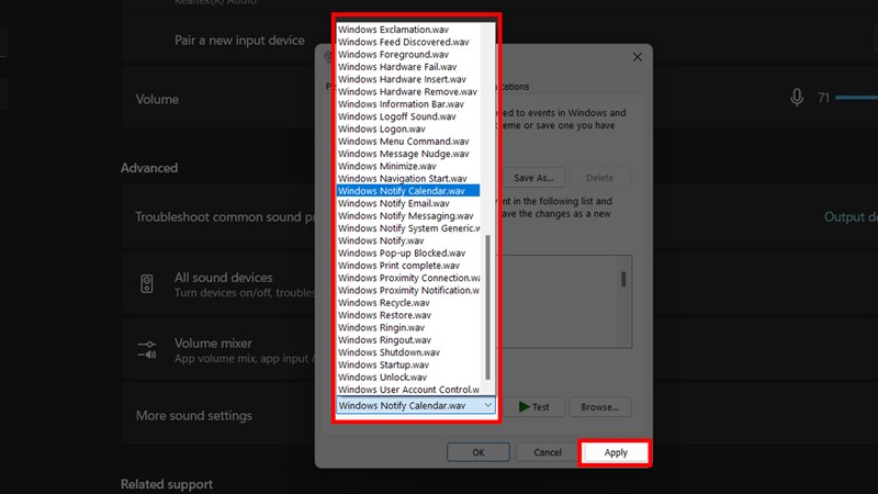 Cách chỉnh âm thanh thông báo mặc định Windows 11 Cách chỉnh âm thanh thông báo mặc định Windows 11