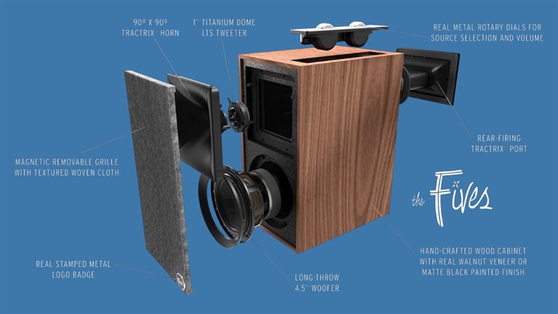 Loa Bluetooth Klipsch The Fives Walnut