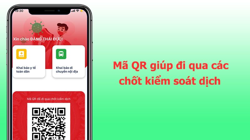 Tích hợp mã QR để qua chốt kiểm dịch