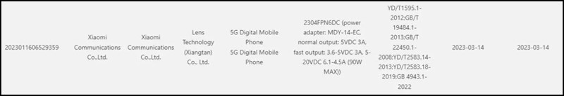 Thông số kỹ thuật của Xiaomi 13 Ultra