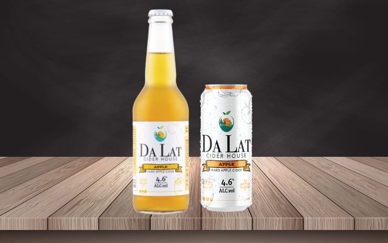 Nước uống trái cây len men Dalat Cider vị táo