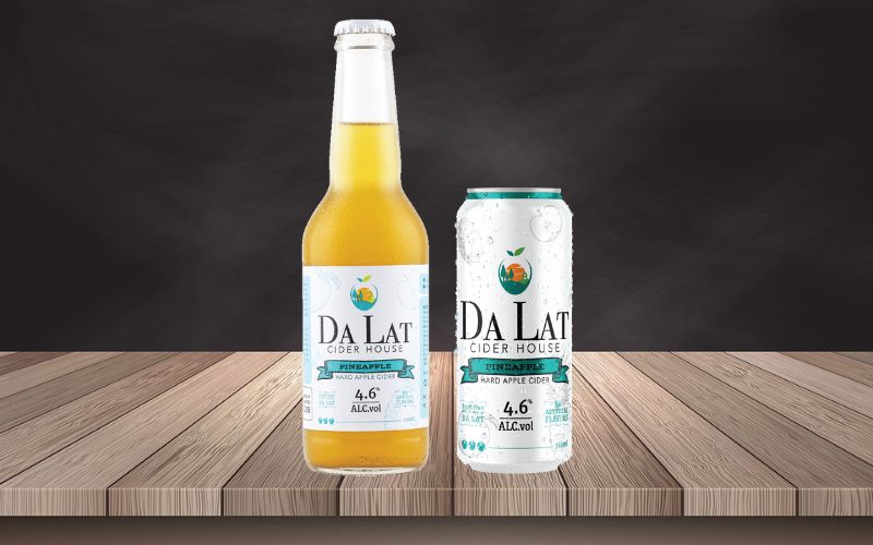 Nước uống trái cây len men Dalat Cider vị dứa