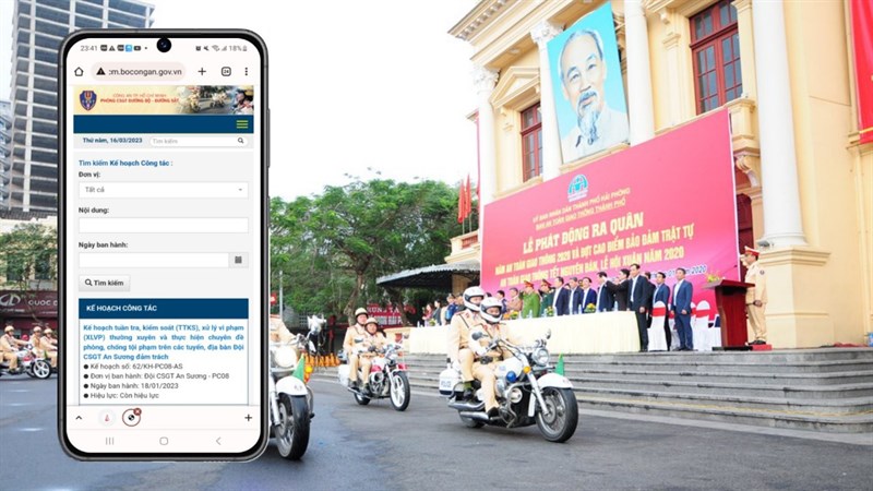 Cách tra cứu kế hoạch công tác của CSGT