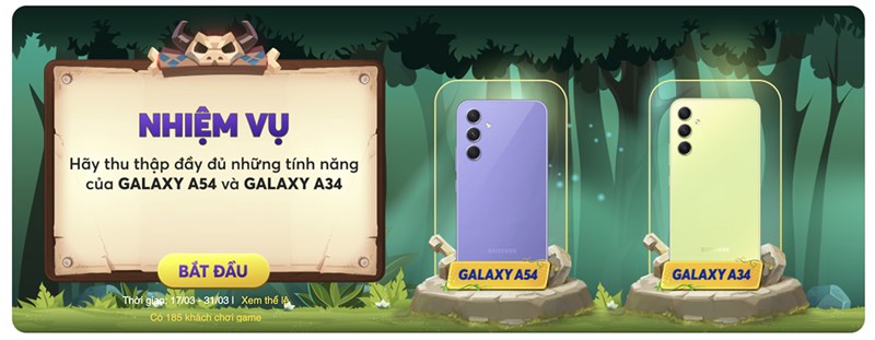 Chơi game cực dễ, cơ hội nhận Galaxy Galaxy A34 5G | Galaxy A54 5G Chơi game cực dễ, cơ hội nhận Galaxy Galaxy A34 5G | Galaxy A54 5G