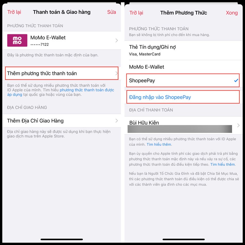 Cách thanh toán dịch vụ Apple bằng ShopeePay