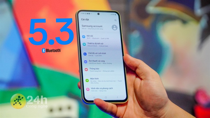Galaxy A54 5G còn hỗ trợ Bluetooth 5.3