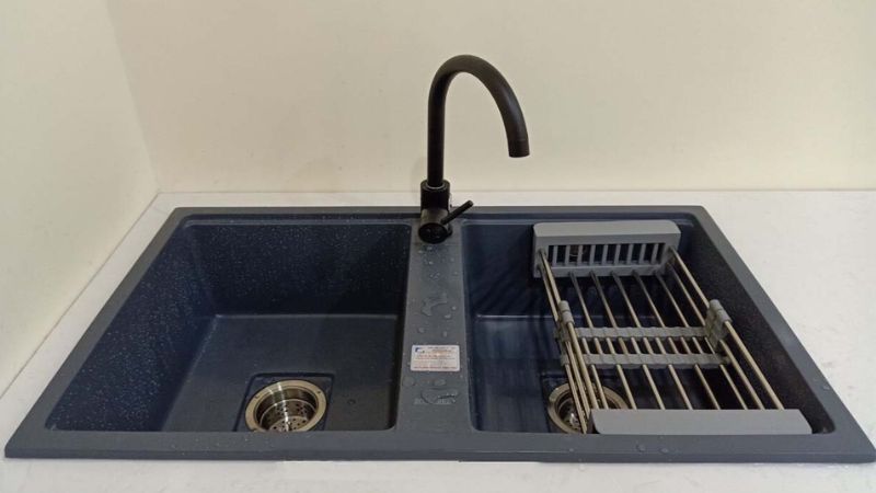 Cleaning natural stone dishwashing sink