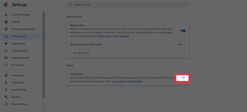 Cách bật chế độ tiết kiệm pin trên chrome