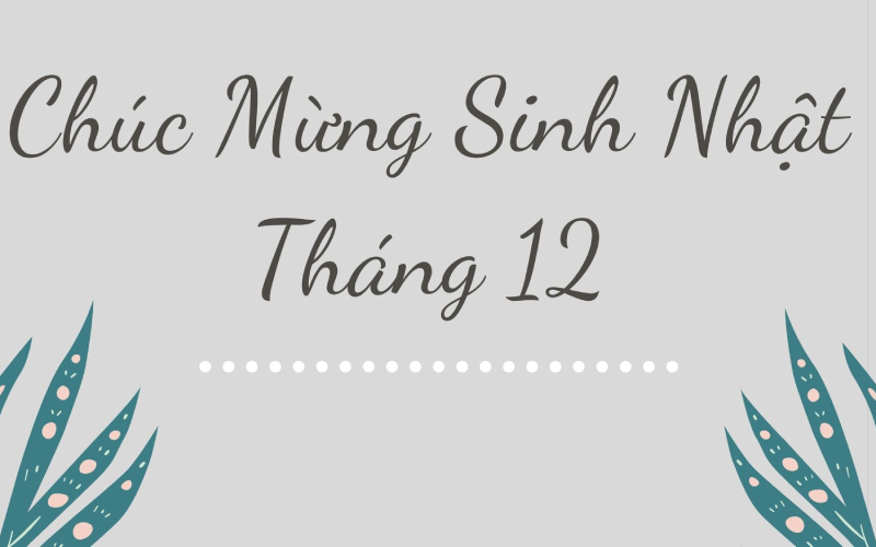 Thơ sinh nhật tháng 12