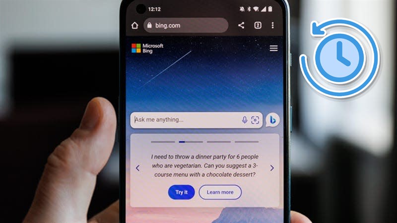 Cách xem lịch sử duyệt web Bing AI trên Android
