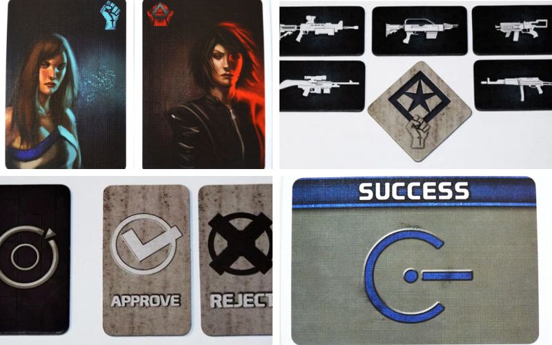 Các lá bài chức năng trong board game Resistance