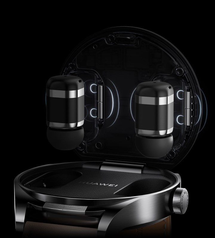 Tai nghe Huawei Watch Buds có thiết kế trụ hình bát giác
