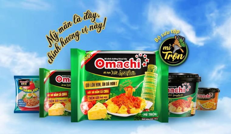 Omachi Spaghetti sốt cà chua bò bằm nay có thêm gói phô mai mới 